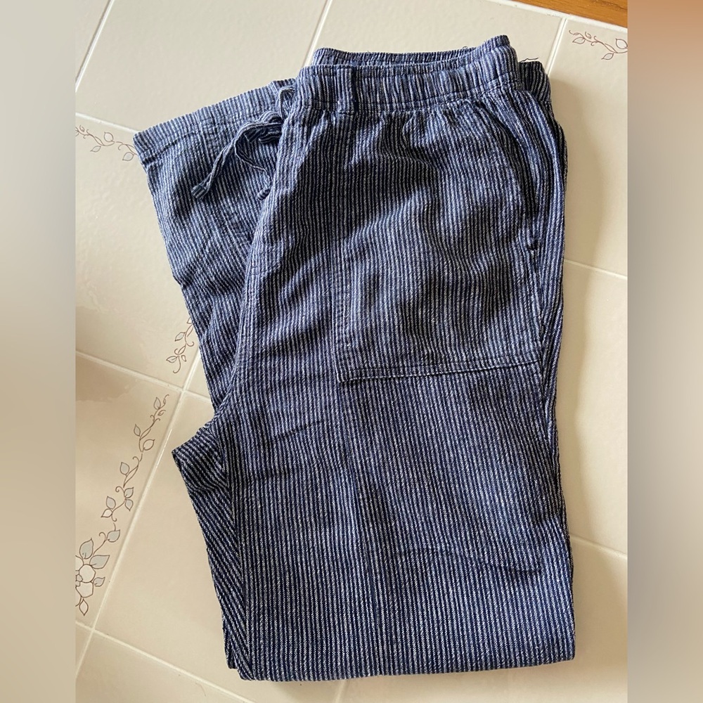 Time and Tru Linen Blend Pull On Pants Size Small - Picture 3 of 7